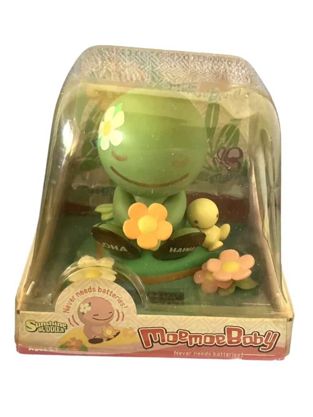 Vntg Sunshine Buddies MoemoeBaby Solar-Powered Hawaiian-Themed Figurine By Tomy